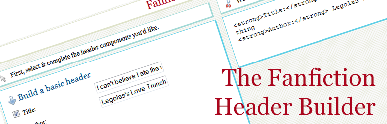The Fanfiction Header Builder